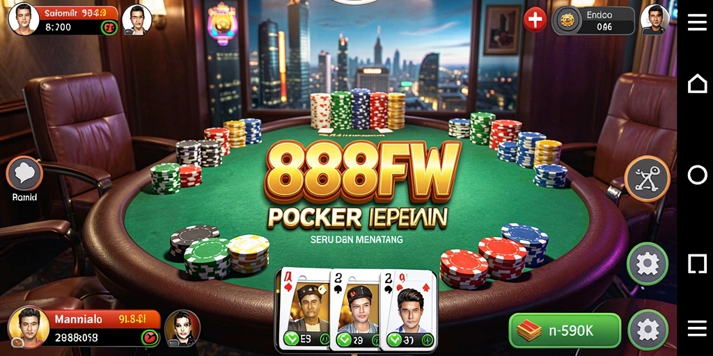 Tangkapan layar permainan Poker yang seru di 888FW.
