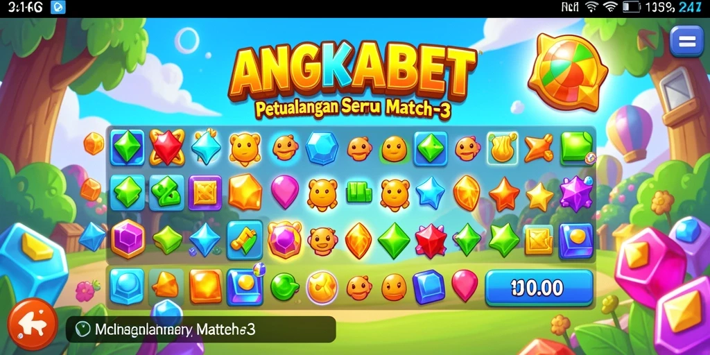 Gameplay seru dan menantang di ANGKABET Match-3.