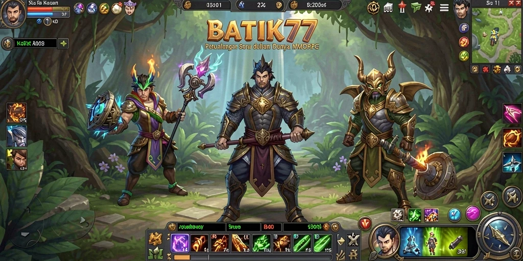 Tangkapan layar gameplay BATIK77 yang menampilkan aksi seru dan lingkungan yang indah.