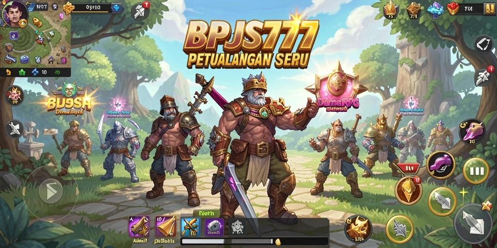 Tampilan gameplay seru dari BPJS777 dalam petualangan RPG.
