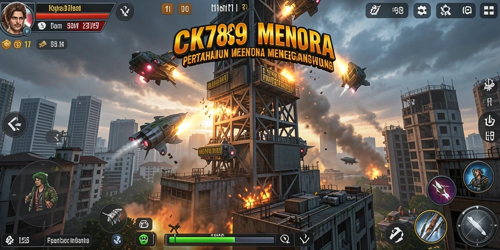 Gameplay menegangkan di CK789 yang menampilkan strategi Tower Defense.