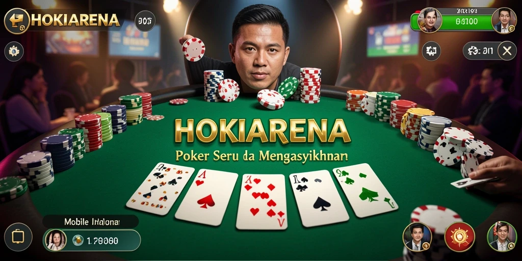 Tampilan gameplay poker yang menarik di HOKIARENA.