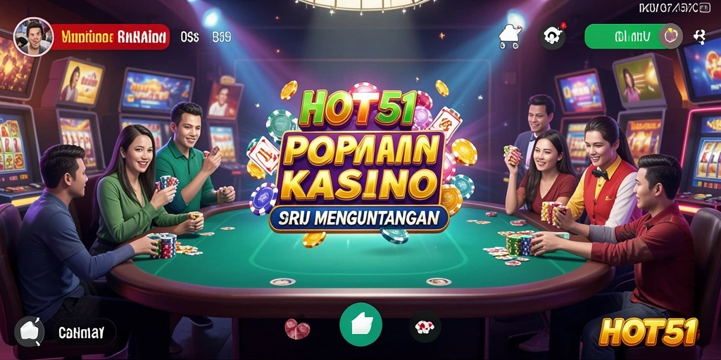 Screenshot gameplay HOT51 menunjukkan suasana Kasino yang menegangkan.
