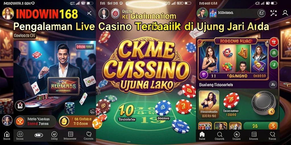 Tampilan gameplay Live Casino yang menarik dan interaktif di INDOWIN168.