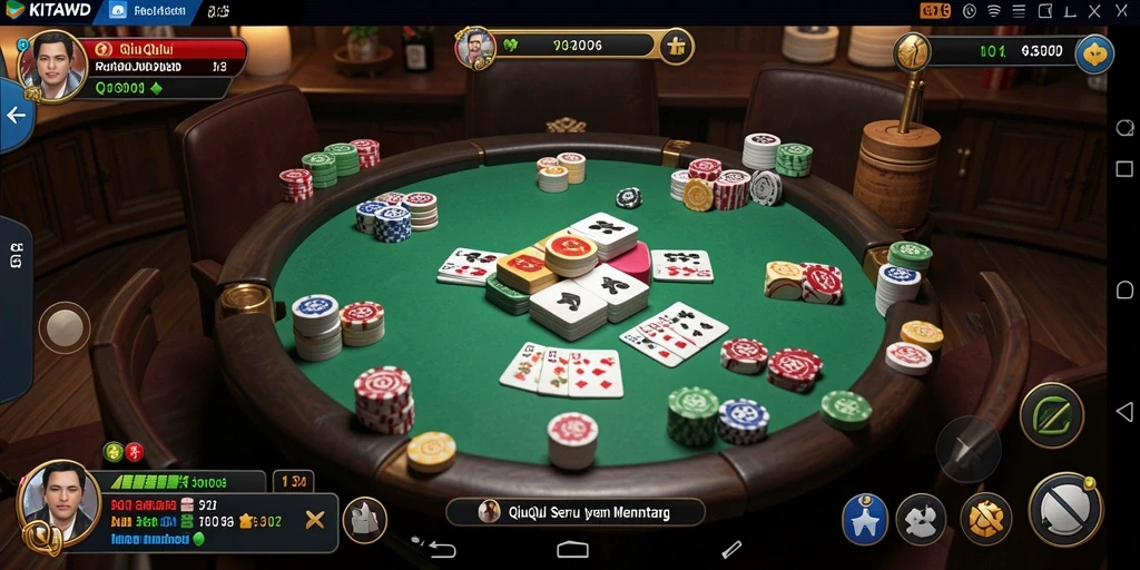 Tampilan gameplay QiuQiu yang seru dan menegangkan dalam KITAWD.