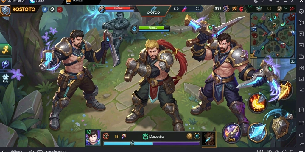 Tampilan aksi seru dalam gameplay KOSTOTO.