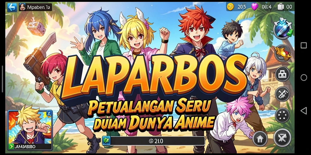 Tampilan gameplay LAPARBOS yang menarik dan penuh warna.