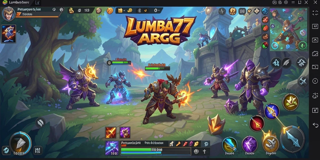 Tampilan gameplay menegangkan dalam LUMBA77 dengan pertarungan epik.