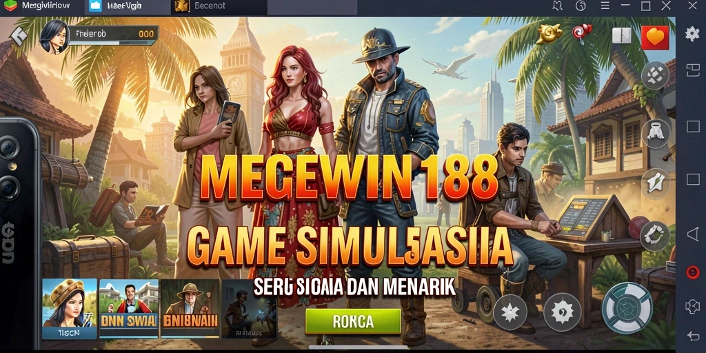 Tampilan gameplay <strong>MEGEWIN188</strong> yang menakjubkan dan penuh warna.