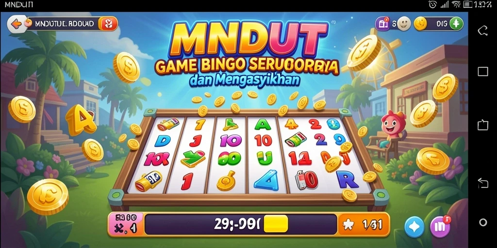 Tampilan gameplay MNDUIT yang seru dalam permainan Bingo.