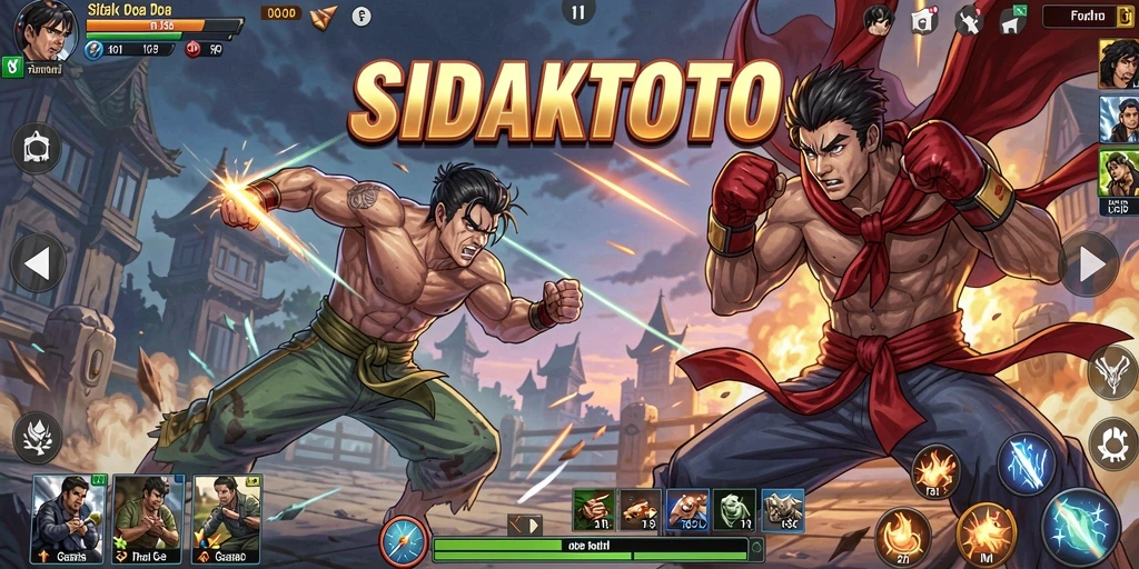 Gameplay SIDAKTOTO dengan pertarungan epik yang menegangkan.