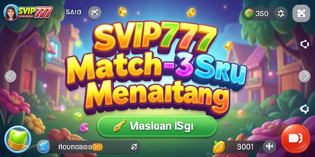Tampilan grafis menarik dari gameplay Match-3 SVIP777.