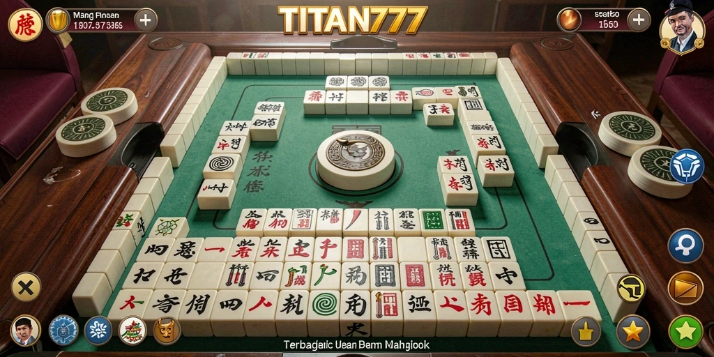 Tampilan gameplay menarik dari <strong>TITAN777</strong> yang menunjukkan strategi Mahjong yang seru.