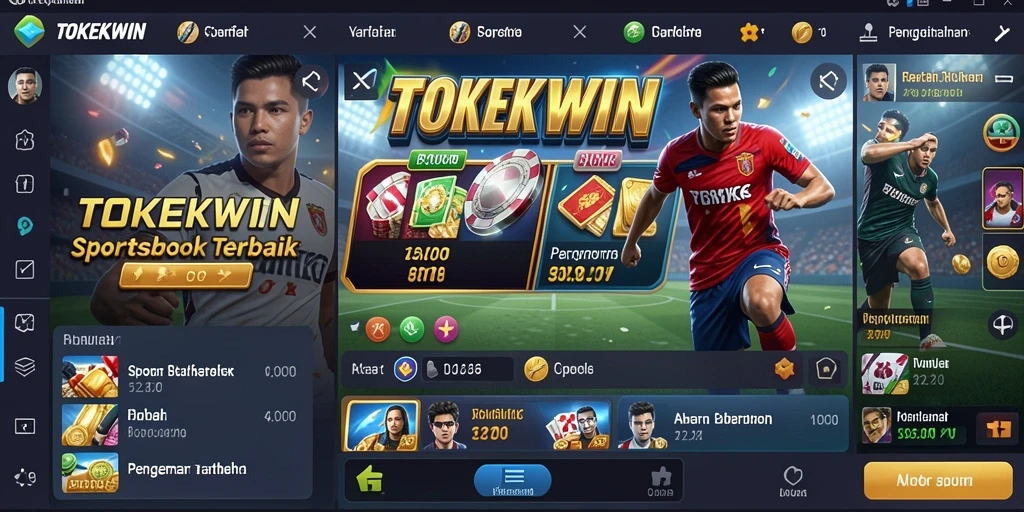 Screenshot TOKEKWIN menampilkan gameplay taruhan olahraga yang seru.