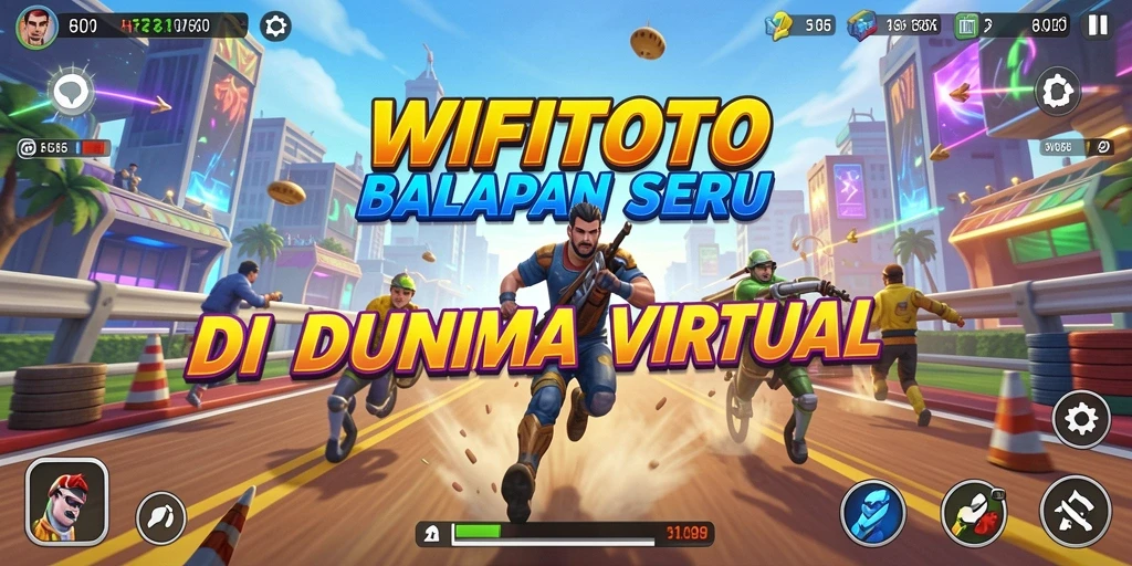 Screenshot WIFITOTO menampilkan balapan seru dengan kendaraan cepat.