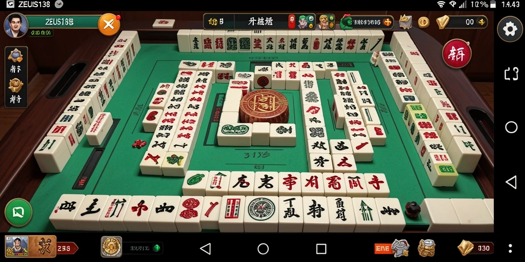 Tampilan gameplay seru dalam ZEUS138 dengan papan Mahjong yang menantang.